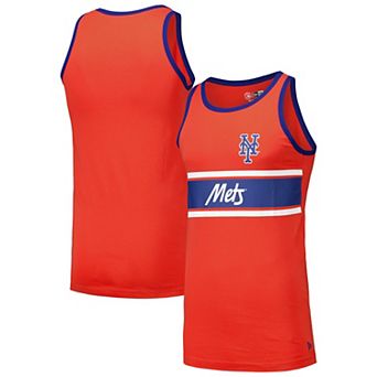 Men's New Era Orange New York Mets Jersey Ringer Tank Top