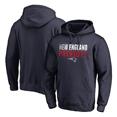 Men's NFL Pro Line Navy New England Patriots Iconic Collection Fade Out Pullover Hoodie