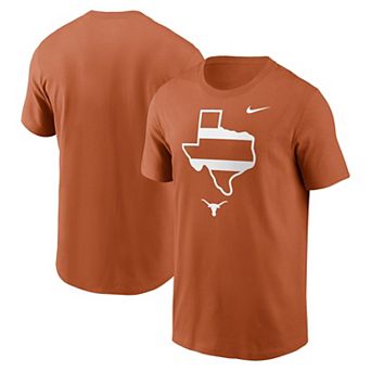 Men's Nike Texas Orange Texas Longhorns Campus State Shape T-Shirt