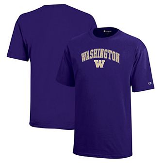 Youth Champion Purple Washington Huskies Arch Over Logo T-Shirt