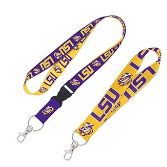 WinCraft LSU Tigers 2-Pack Lanyard with Detachable Buckle & Key Strap Set