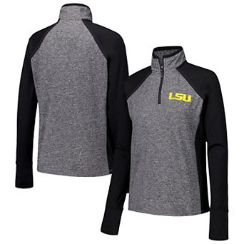 Women's Black LSU Tigers Finalist Raglan Quarter-Zip Jacket