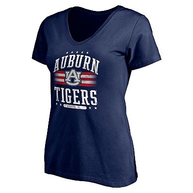 Women's Navy Auburn Tigers City Pride V-Neck T-Shirt