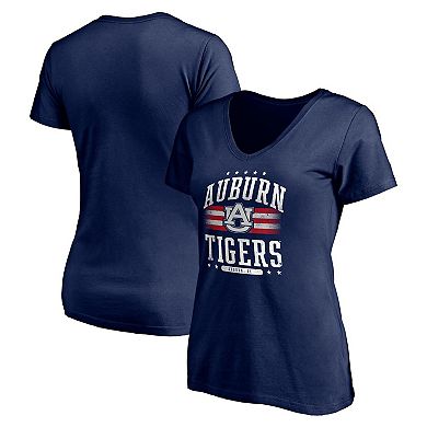 Women's Navy Auburn Tigers City Pride V-Neck T-Shirt