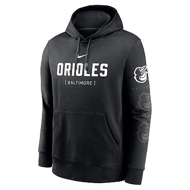 Men's Nike Black Baltimore Orioles Fashion Club Pullover Hoodie