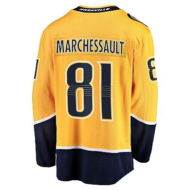 Men's Fanatics Jonathan Marchessault Gold Nashville Predators Home Premier Breakaway Player Jersey