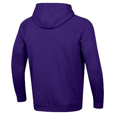 Men's Under Armour Purple Northwestern Wildcats 2024 Sideline Wordmark Rival Pullover Hoodie