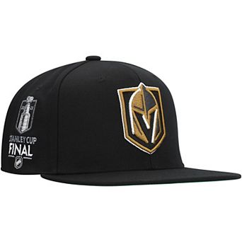 Men's Mitchell & Ness Black Vegas Golden Knights Core Top Spot Snapback Hat