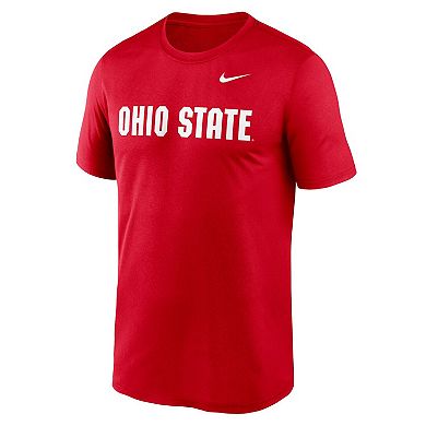 Men's Nike Scarlet Ohio State Buckeyes Primetime Legend Wordmark T-Shirt