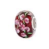 Individuality Beads Sterling Silver Floral Glass Bead