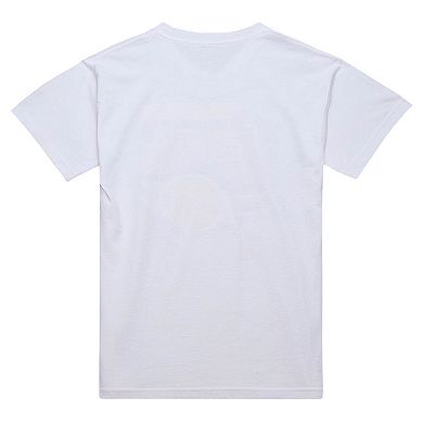 Men's Mitchell & Ness White Boston Celtics Hardwood Classics Vintage Warm Up T-Shirt