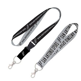 WinCraft San Antonio Spurs 2-Pack Lanyard with Detachable Buckle & Key Strap Set