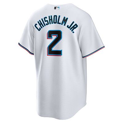 Men s Nike Jazz Chisholm Jr. White Miami Marlins 2024 Home Replica Jersey