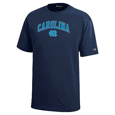 Youth Champion Navy North Carolina Tar Heels Arch Over Logo T-Shirt