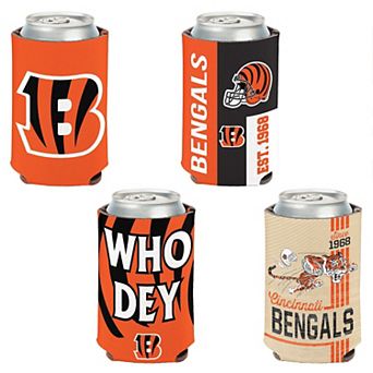 WinCraft Cincinnati Bengals 4-Pack 12oz. Can Cooler Set