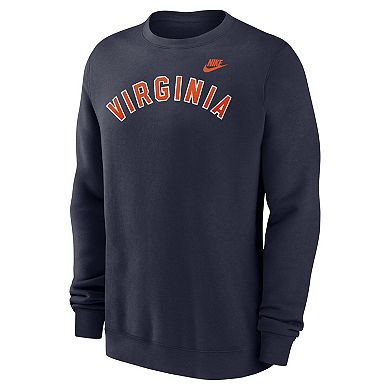 Men's Nike Navy Virginia Cavaliers Vintage Club Fleece Pullover Sweatshirt