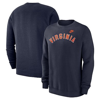 Men's Nike Navy Virginia Cavaliers Vintage Club Fleece Pullover Sweatshirt