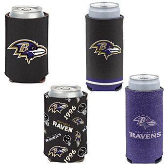 WinCraft Baltimore Ravens 4-Pack 12oz. Can & Slim Can Cooler Set