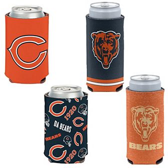 WinCraft Chicago Bears 4-Pack 12oz. Can & Slim Can Cooler Set