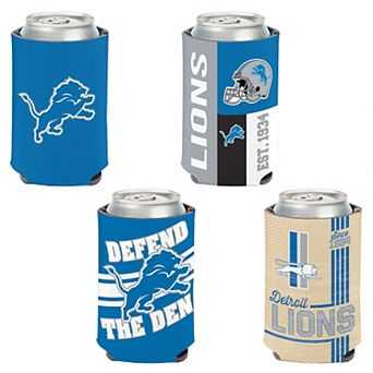 WinCraft Detroit Lions 4-Pack 12oz. Can Cooler Set