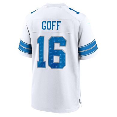 Men's Nike Jared Goff White Detroit Lions Game Jersey