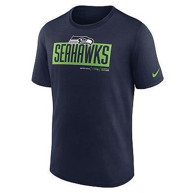 Men's Nike College Navy Seattle Seahawks Exceed Performance T-Shirt