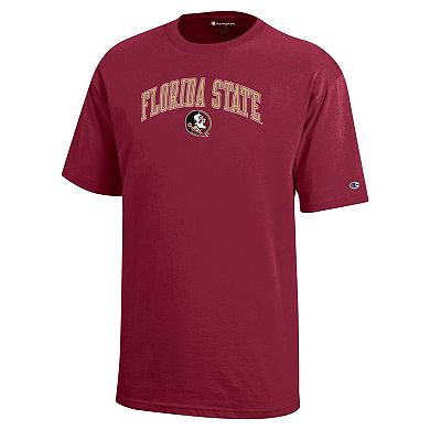 Youth Champion Garnet Florida State Seminoles Arch Over Logo T-Shirt