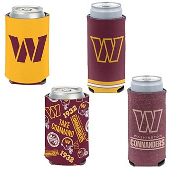 WinCraft Washington Commanders 4-Pack 12oz. Can & Slim Can Cooler Set