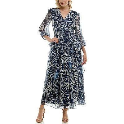 slim fit dress slacks Pleated Maxi Flare Dress
