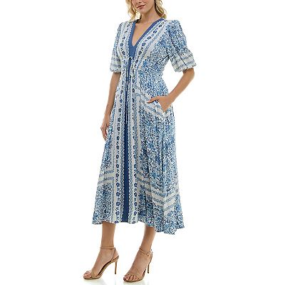 green emerald velvet dress Taylor Dresses Women's Floral Flutter Sleeve Collared Button Down Maxi  Dress with Waist Tie, Northcott Blue, 2 at Amazon Women's Clothing store