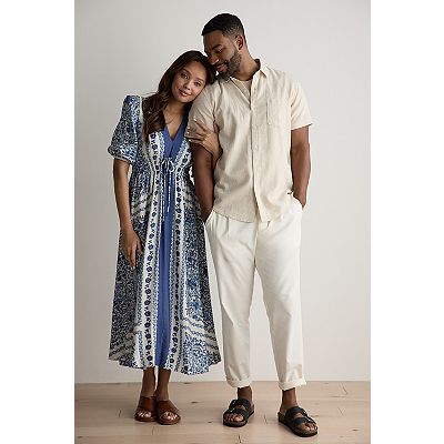 slim fit dress slacks YOURS ur's Puff Sleeve Wrap Flare Dress