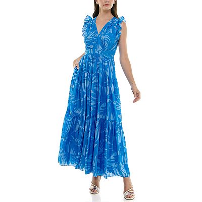 Women's Taylor Flutter Sleeve Tiered Maxi Dress