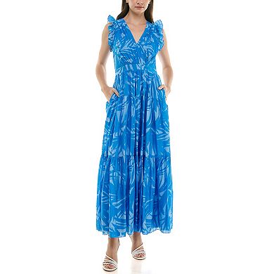Women's Taylor Flutter Sleeve Tiered Maxi Dress