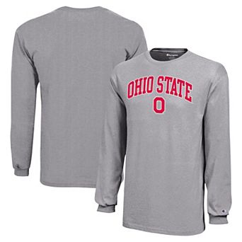 Youth Champion Heather Gray Ohio State Buckeyes Arch Over Logo Long Sleeve T-Shirt