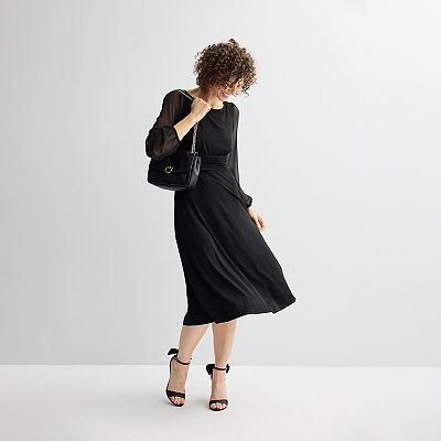 connected apparel black dress The Double Buckle Belt {Black}