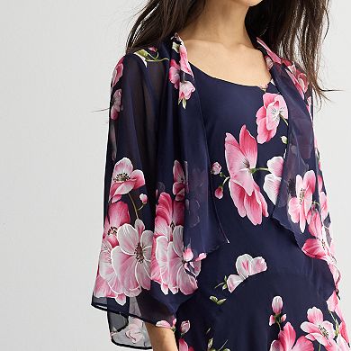 Women's Robbie Bee 2-Piece Chiffon Jacket & Dress Set