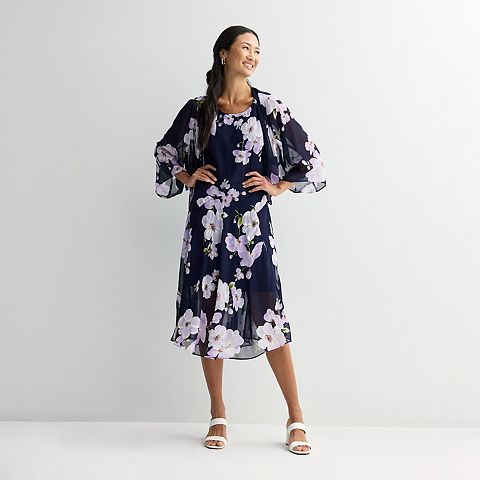 Женские платья Robbie Women's Robbie Bee 2 pc Chiffon Jacket & Dress Set