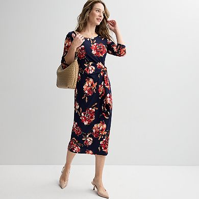 Women's Robbie Bee Faux Wrap Midi Dress