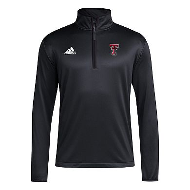 Men's adidas Black Texas Tech Red Raiders 2024 Coaches Sidelines AEROREADY Quarter-Zip Jacket