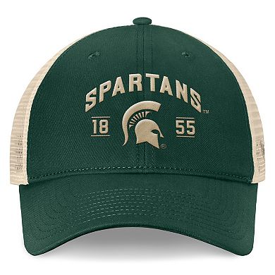 Men's Top of the World Green Michigan State Spartans Heritage Waylon Trucker Adjustable Hat