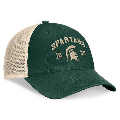 Men's Top of the World Green Michigan State Spartans Heritage Waylon Trucker Adjustable Hat