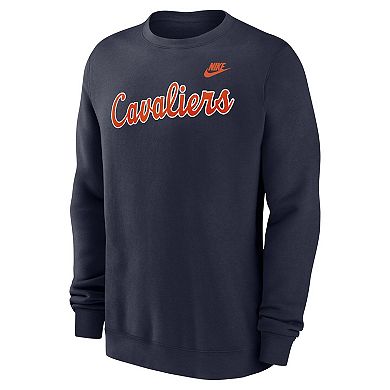 Men's Nike Navy Virginia Cavaliers Vintage Club Fleece Pullover Sweatshirt