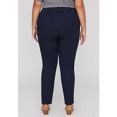 Catherines Women's Plus Size Petite Essential Flat Front Pant