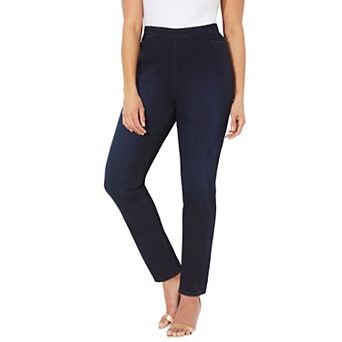 Catherines Women's Plus Size Petite Essential Flat Front Pant