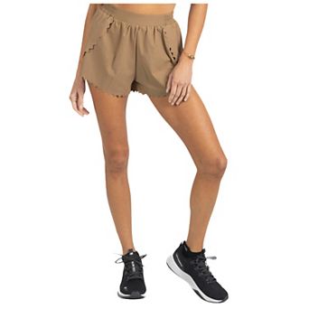 Chloe Romantic Scalloped Detailing Shorts In Soft Brown