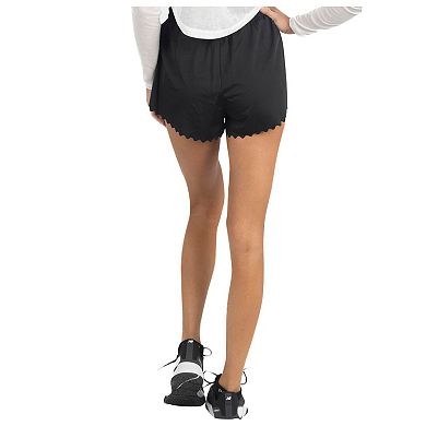 Chloe Romantic Scalloped Detailing Shorts In Black