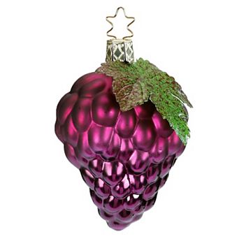 Inge Glas Harvest Grapes German Glass Christmas Ornament Free Box