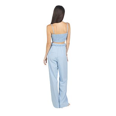 Rosalia Pants And Top Set In Celeste