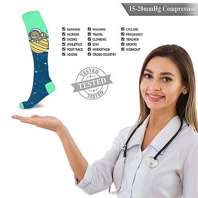 Bunny, Chicks And Pets Love Expressive Knee-high Compression Socks - 6 Pair