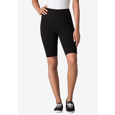 Woman Within Women's Plus Size Stretch Cotton Bike Short